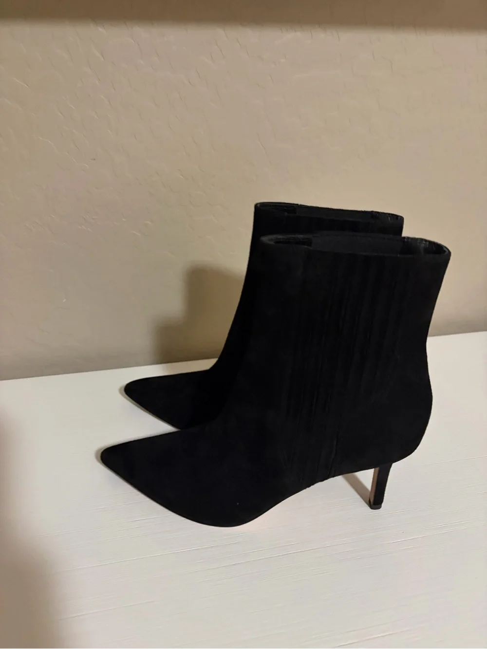 NWO Box🖤Veronica Beard Lisa Mid-Heel 2.75” Black Suede Ankle Boots